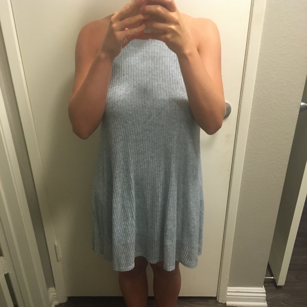 Lazy Sundays Light Blue Halter Mini Dress - Picture 5 of 6